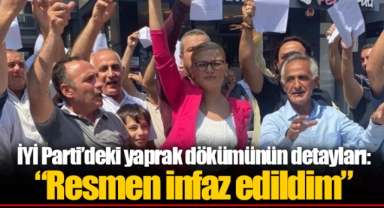 İYİ Parti'deki yaprak dökümünün detayları: "Resmen infaz edildim" 