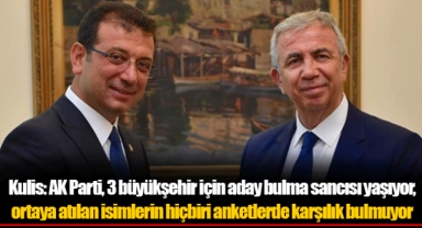 Kulis: AK Parti, 3 büyükşehir için aday bulma sancısı yaşıyor, ortaya atılan isimlerin hiçbiri anketlerde karşılık bulmuyor