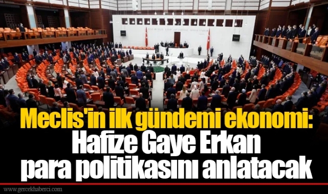 Meclis'in ilk gündemi ekonomi: Hafize Gaye Erkan para politikasını anlatacak