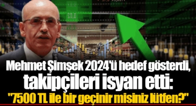 Mehmet Şimşek 2024'ü hedef gösterdi, takipçileri isyan etti: "7500 TL ile bir geçinir misiniz lütfen?"