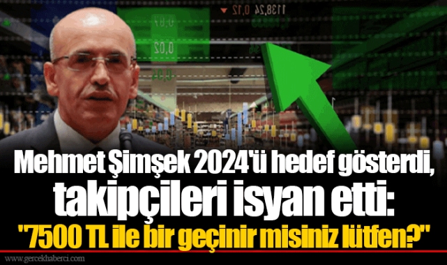 Mehmet Şimşek 2024'ü hedef gösterdi, takipçileri isyan etti: "7500 TL ile bir geçinir misiniz lütfen?"