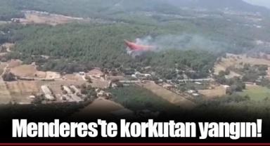 Menderes'te korkutan yangın!