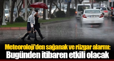 Meteoroloji'den sağanak ve rüzgar alarmı: Bugünden itibaren etkili olacak