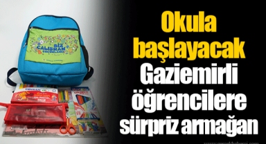 Okula başlayacak Gaziemirli öğrencilere sürpriz armağan