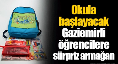 Okula başlayacak Gaziemirli öğrencilere sürpriz armağan