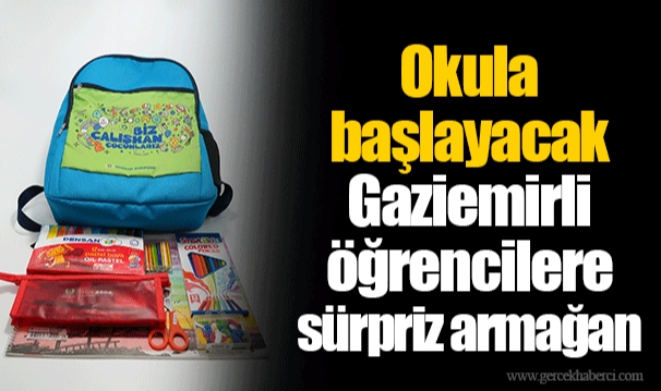 Okula başlayacak Gaziemirli öğrencilere sürpriz armağan