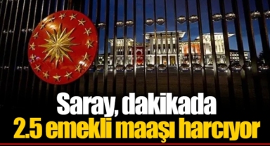 Saray, dakikada 2.5 emekli maaşı harcıyor