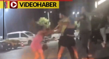 Vale ve kadınların sokak ortasındaki kavgası görenleri hayrete düşürdü