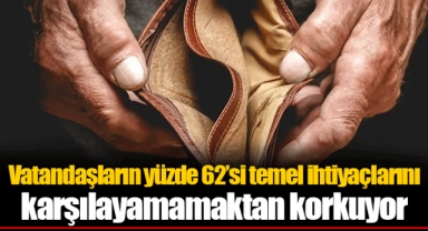 Vatandaşların yüzde 62’si temel ihtiyaçlarını karşılayamamaktan korkuyor