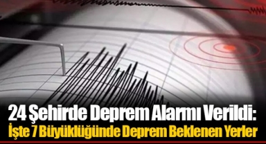 24 Şehirde Deprem Alarmı Verildi: İşte 7 Büyüklüğünde Deprem Beklenen Yerler