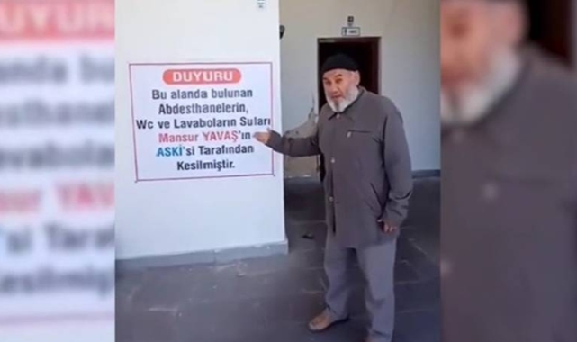 Ankara Büyükşehir Belediyesi'nin türbenin suyunu kestiği iddia edilmişti; kaçak hat çekmişler