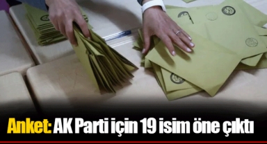 Anket: AK Parti için 19 isim öne çıktı