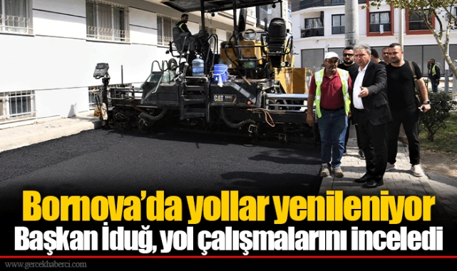Başkan İduğ, yol çalışmalarını inceledi