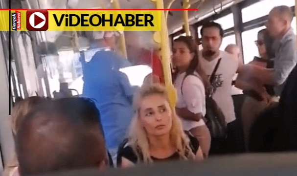 Bir kadın otobüste 'Ülkemi lezbiyen yapamayacaksınız' diyerek sinir krizi geçirdi