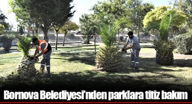 Bornova Belediyesi’nden parklara titiz bakım