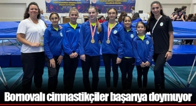 Bornovalı cimnastikçiler başarıya doymuyor