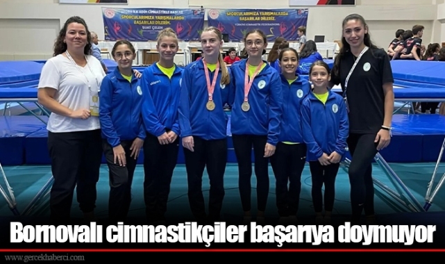 Bornovalı cimnastikçiler başarıya doymuyor