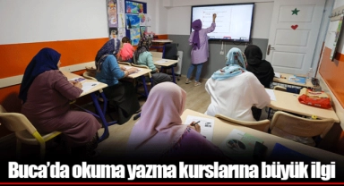 Buca’da okuma yazma kurslarına büyük ilgi