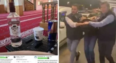 Camide alkol şişeli fotoğraf paylaşan şüpheli yakalandı