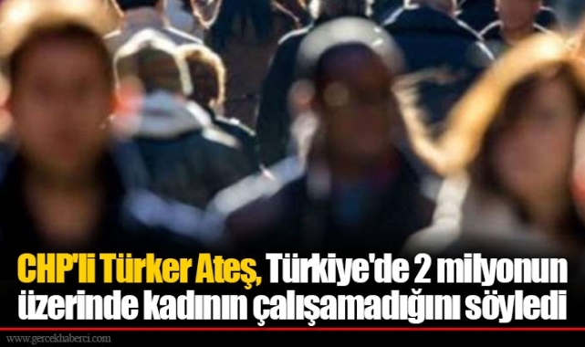 CHP'li Türker Ateş, Türkiye'de 2 milyonun üzerinde kadının çalışamadığını söyledi