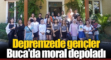 Depremzede gençler Buca'da moral depoladı