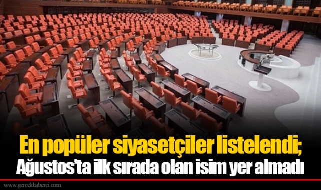En popüler siyasetçiler listelendi; Ağustos’ta ilk sırada olan isim yer almadı
