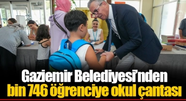 Gaziemir Belediyesi’nden bin 746 öğrenciye okul çantası