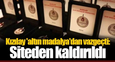 Kızılay 'altın madalya'dan vazgeçti: Siteden kaldırıldı