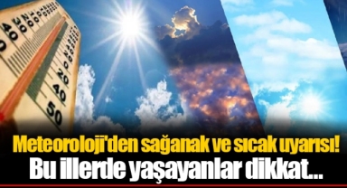 Meteoroloji'den sağanak ve sıcak uyarısı! Bu illerde yaşayanlar dikkat...