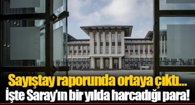 Sayıştay raporunda ortaya çıktı… İşte Saray’ın bir yılda harcadığı para!