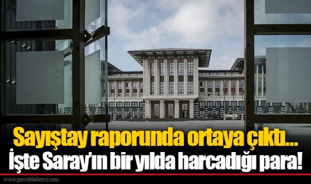 Sayıştay raporunda ortaya çıktı… İşte Saray’ın bir yılda harcadığı para!
