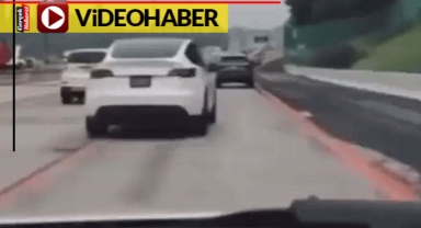 Tesla'nın refleksi izleyenleri büyüledi... Trafik kazası son anda önlendi