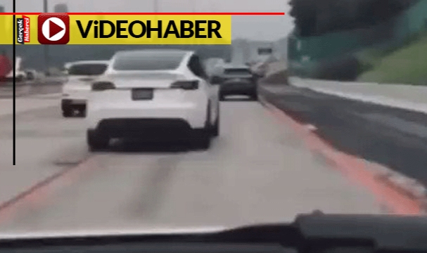 Tesla'nın refleksi izleyenleri büyüledi... Trafik kazası son anda önlendi