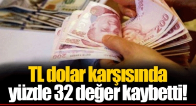 TL dolar karşısında yüzde 32 değer kaybetti!