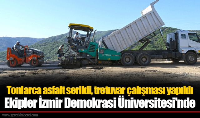 Tonlarca asfalt serildi, tretuvar çalışması yapıldı