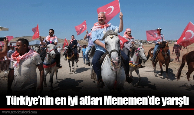 Türkiye'nin en iyi atları Menemen'de yarıştı