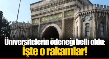 Üniversitelerin ödeneği belli oldu: İşte o rakamlar!