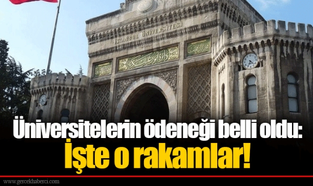 Üniversitelerin ödeneği belli oldu: İşte o rakamlar!