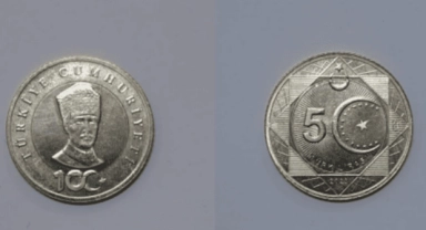 100’üncü yıla özel basılan 5 liralık madeni paralar tedavülde