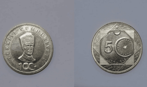 100’üncü yıla özel basılan 5 liralık madeni paralar tedavülde