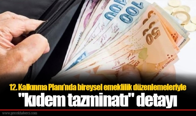12. Kalkınma Planı’nda bireysel emeklilik düzenlemeleriyle "kıdem tazminatı" detayı