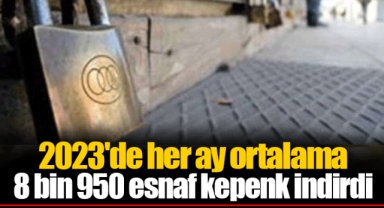 2023'de her ay ortalama 8 bin 950 esnaf kepenk indirdi