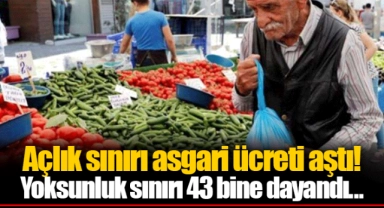 Açlık sınırı asgari ücreti aştı!  Yoksunluk sınırı 43 bine dayandı...