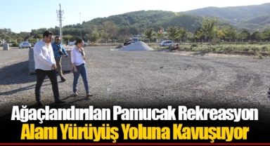 Ağaçlandırılan Pamucak Rekreasyon Alanı Yürüyüş Yoluna Kavuşuyor