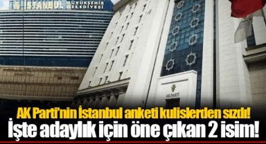 AK Parti’nin İstanbul anketi kulislerden sızdı! İşte adaylık için öne çıkan 2 isim!