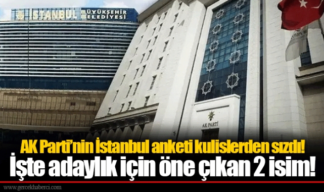 AK Parti’nin İstanbul anketi kulislerden sızdı! İşte adaylık için öne çıkan 2 isim!