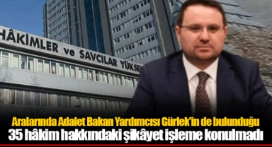 Aralarında Adalet Bakan Yardımcısı Gürlek'in de bulunduğu 35 hâkim hakkındaki şikâyet işleme konulmadı