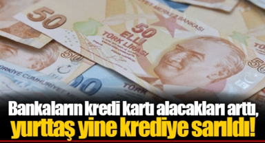 Bankaların kredi kartı alacakları arttı, yurttaş yine krediye sarıldı!