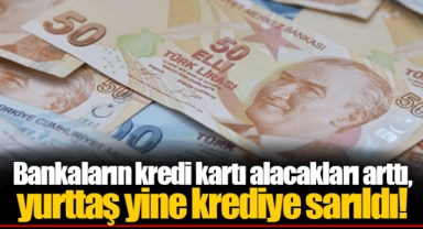 Bankaların kredi kartı alacakları arttı, yurttaş yine krediye sarıldı!