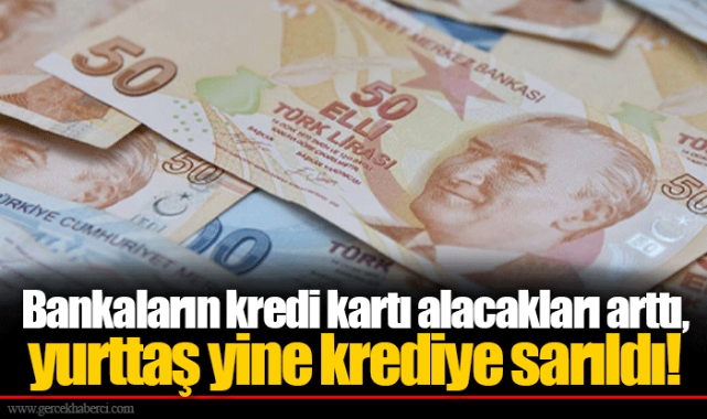 Bankaların kredi kartı alacakları arttı, yurttaş yine krediye sarıldı!
